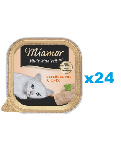 MIAMOR Milde Mahlzeit Poultry Pure&Rice 24x100g drób i ryż