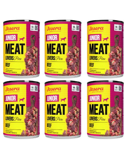 JOSERA Meat Lovers Junior Pure Wołowina dla szczeniąt 6x400g