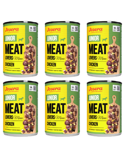 JOSERA Meat Lovers Junior Menu Kurczak dla szczeniąt 6x400g