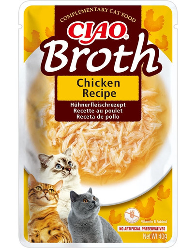 INABA CIAO Broth uzupełniająca mokra karma w bulionie dla kotów 40 g