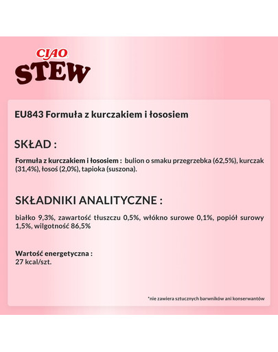 INABA CIAO Stew uzupełniająca mokra karma w sosie dla kotów 40 g