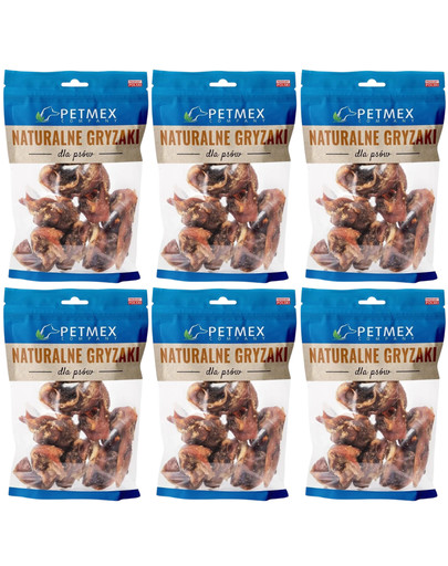 PETMEX Ucho wieprzowe środkowe 6x200g naturalny gryzak dla psa