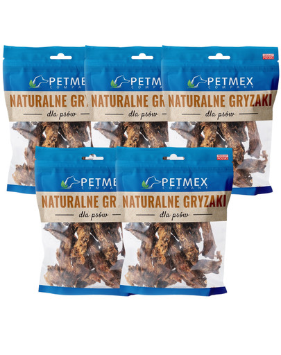 PETMEX Szyjka kurza 5x100g naturalny gryzak dla psa