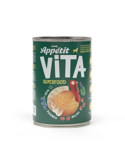 APPETIT VITA Superfood Indyk 400g monoproteinowa karma dla psów