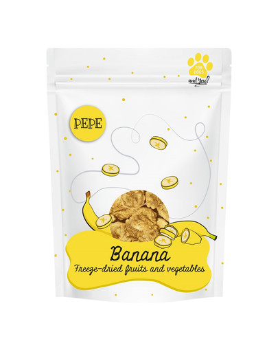 PEPE Freeze-dried liofilizowane owoce banan dla psa 30 g