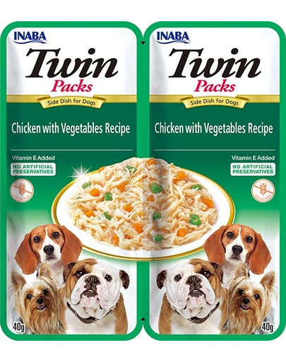 INABA Dog Twin Packs karma uzupełniająca w bulionie dla psów 2x40 g