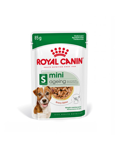 ROYAL CANIN Mini ageing 12+ 12x85 g karma mokra w sosie dla psów dojrzałych po 12 roku życia, ras małych