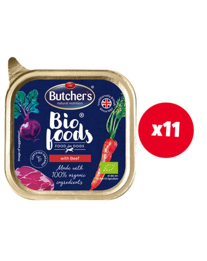 BUTCHER'S BIO foods indyk 11x150 g pasztet dla psa