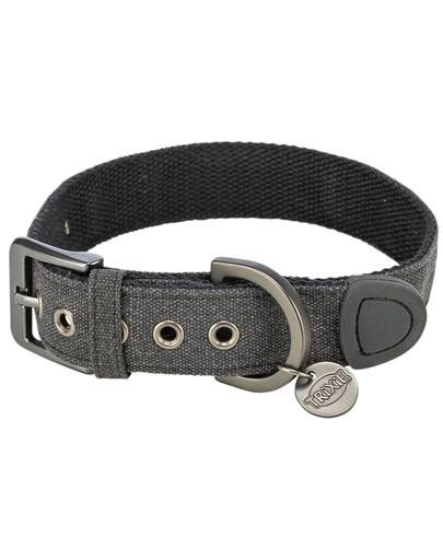 CityStyle obroża bawełna dla psa L–XL: 50–57 cm/35 mm czarna, szeroka