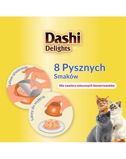 INABA Cat Dashi Delights uzupełniająca mokra karma w bulionie dla kotów 6x70 g