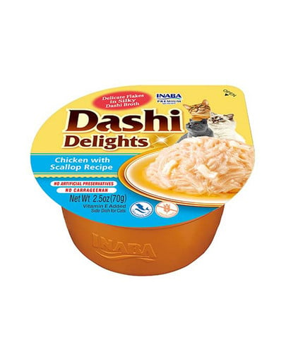 INABA Cat Dashi Delights uzupełniająca mokra karma w bulionie dla kotów 6x70 g