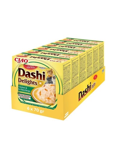 INABA Cat Dashi Delights uzupełniająca mokra karma w bulionie dla kotów 6x70 g