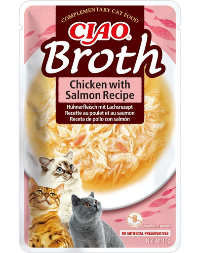 INABA CIAO Broth uzupełniająca mokra karma w bulionie dla kotów 12x40 g