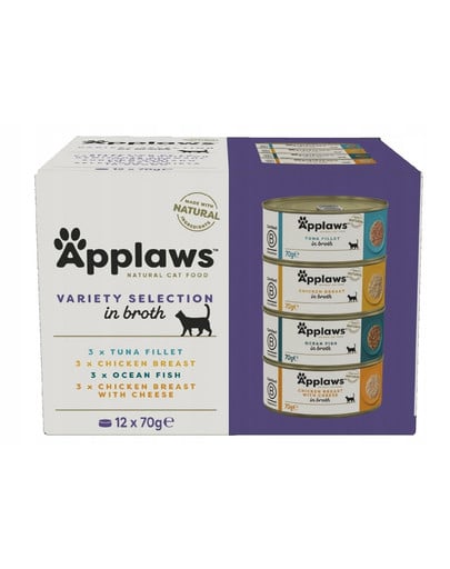 Applaws Multipack Puszki w bulionie dla kota 12x70 g