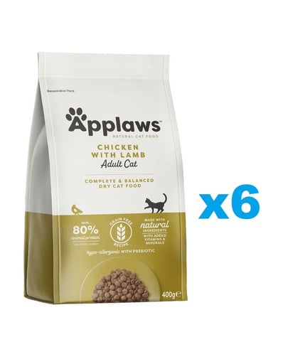 APPLAWS Cat Adult Chicken and Lamb 2,4 kg (6x400 g) kurczak i jagnięcina dla dorosłych kotów