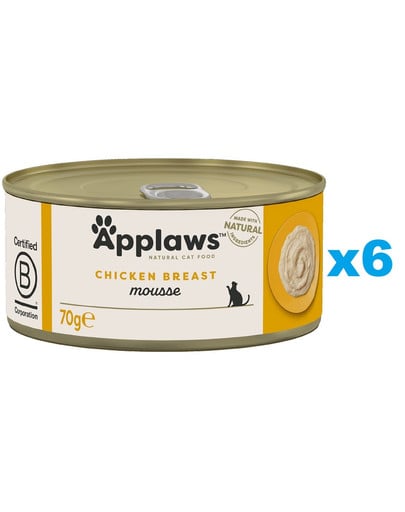 APPLAWS Cat Adult Mousse Tuna mus z tuńczykiem 6x70 g