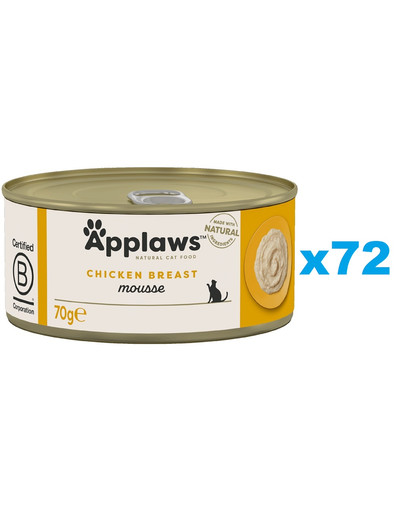 APPLAWS Cat Mousse Tin 72x70 g karma mokra dla kota