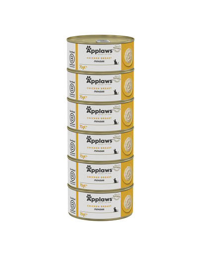 APPLAWS Cat Adult Mousse Chicken mus z kurczakiem 6x70g