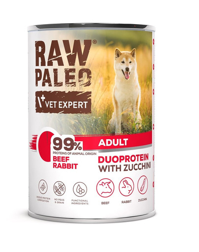 RAW PALEO Duoprotein Adult 400g karma mokra dla psów