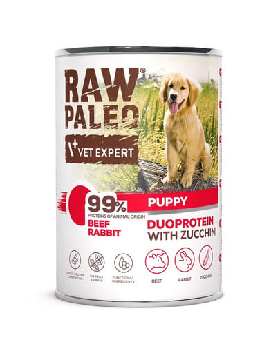 RAW PALEO Duoprotein Puppy 400g karma mokra dla szczeniąt