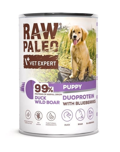 RAW PALEO Duoprotein Puppy 400g karma mokra dla szczeniąt