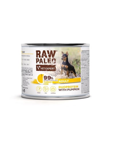 RAW PALEO Duoprotein Adult 200g karma mokra dla psów