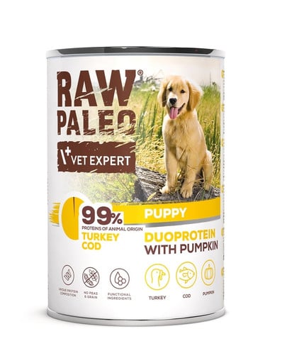 RAW PALEO Duoprotein Puppy 400g karma mokra dla szczeniąt