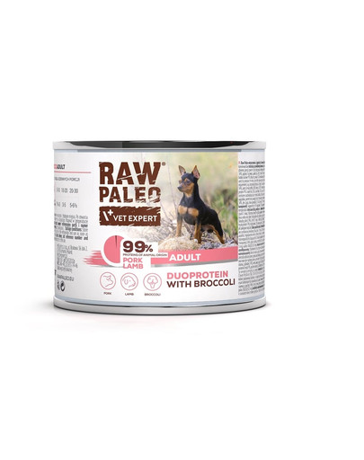 RAW PALEO Duoprotein Adult 200g karma mokra dla psów