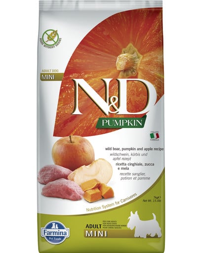 N&D GF Pumpkin Boar & Apple Adult Mini 7 kg