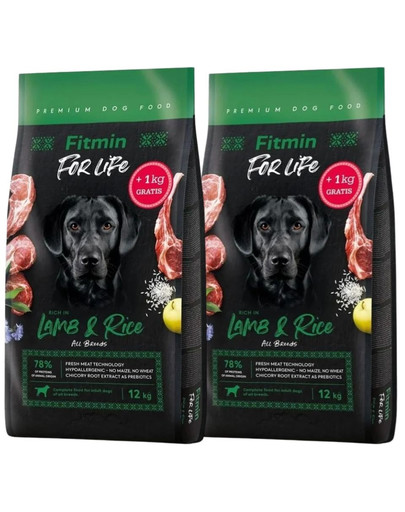 FITMIN dog For Life Lamb & Rice 26 kg (2 x 13 kg)