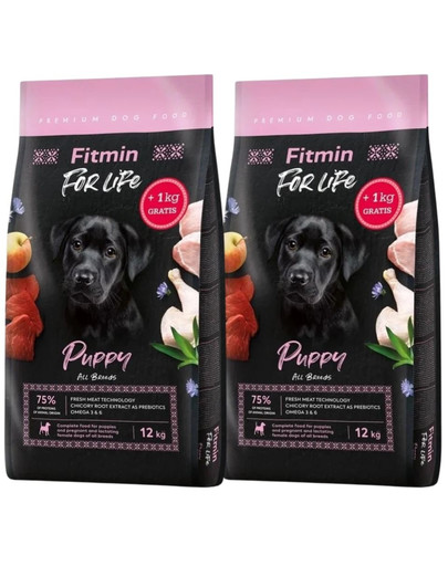 FITMIN Dog For Life Puppy karma dla szczeniąt 26 kg (2 x 13 kg)