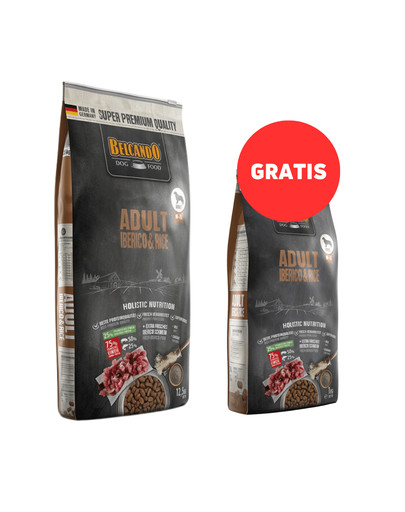 BELCANDO Adult Iberico & Rice M-XL 12.5 kg sucha karma dla psów ras średnich i dużych + karma 1kg GRATIS