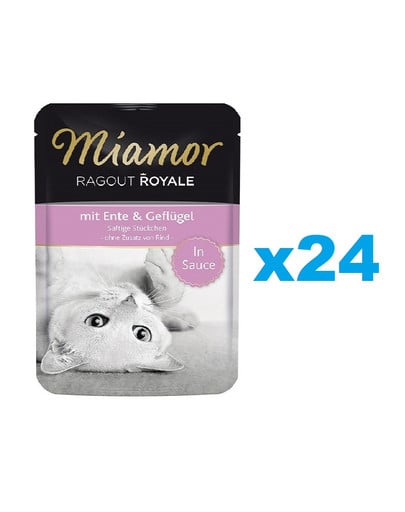 MIAMOR Ragout  Royale kaczka z kurczakiem w sosie 24x100 g