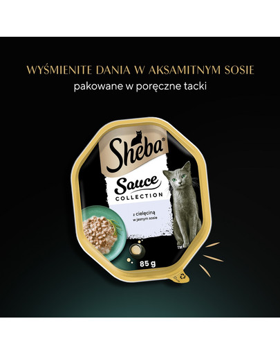 SHEBA Sauce Collection tacka 85 g w sosie kawałki z cielęciną