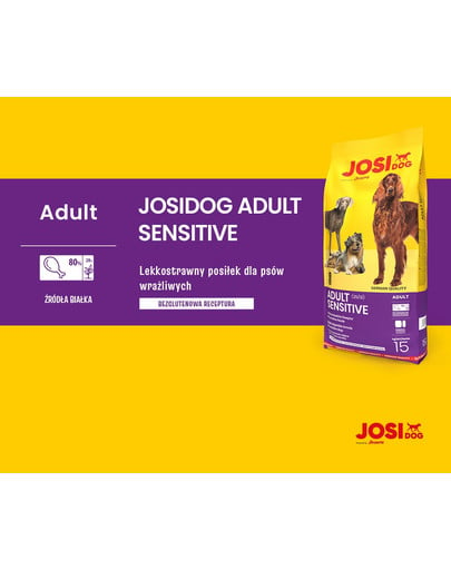 JOSERA JosiDog Adult Sensitive 2,7kg dla dorosłych psów z wrażliwym układem pokarmowym