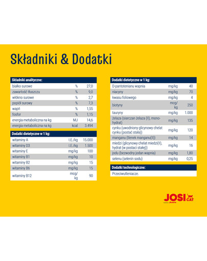 JOSERA JosiCat crispy duck 650g karma dla kotów