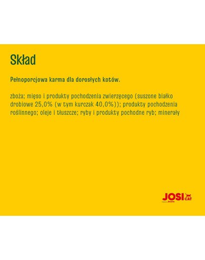 JOSERA JosiCat Crunchy Chicken 650g z drobiem dla dorosłych kotów