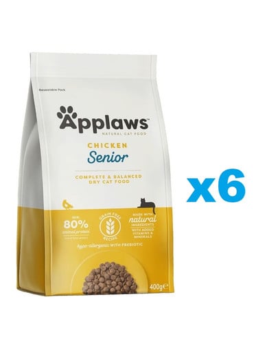 APPLAWS Cat Senior Chicken 2,4 kg (6x400 g) z kurczakiem dla starszych kotów