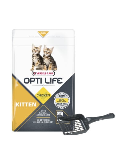 VERSELE-LAGA Opti Life Kitten Chicken 1 kg dla kociąt + Łopatka do kuwety GRATIS