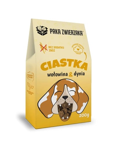 Wołowina z dynią 200 g ciastka dla psa