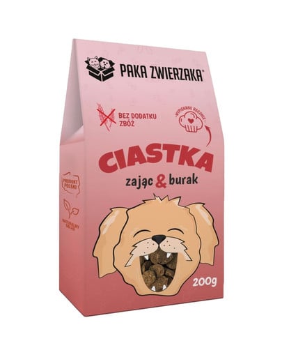 Zając z burakiem 200 g ciastka dla psa