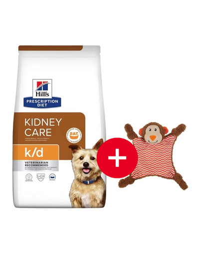 HILL'S Prescription Diet k/d Canine 12 kg dla psów z problemami z nerkami + zabawka GRATIS