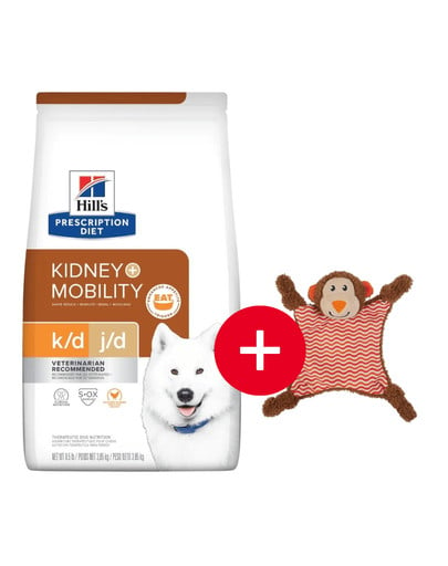 HILL'S Prescription Diet k/d + Kidney and Mobility 12 kg + zabawka GRATIS