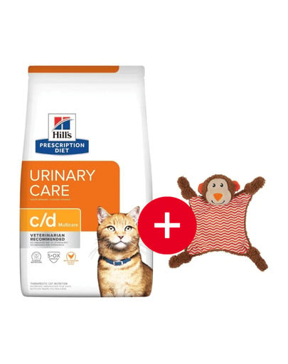 HILL'S Prescription Diet Feline c/d Multicare Urinary Stress 8 kg + zabawka GRATIS