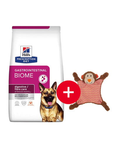 HILL'S Prescription Diet Canine GI Biome 10 kg karma dla psów z chorobami układu pokarmowego + zabawka GRATIS