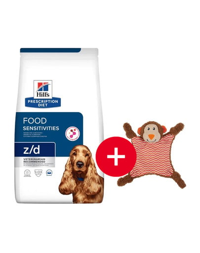 HILL'S Prescription Diet Canine z/d Ultra Allergen Free 10 kg + zabawka GRATIS