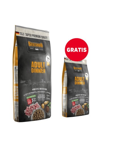 BELCANDO Adult Dinner 12.5 kg sucha karma dla psów o normalnej aktywności + karma 1 kg GRATIS