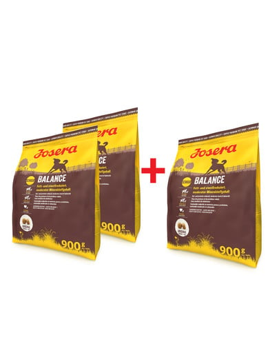 JOSERA Dog Balance 3 x 900 g dla starszych psów (2+1 GRATIS)