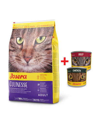 JOSERA Cat Culinesse 10 kg karma dla kota z łososiem + 2 x puszka mix 200 g GRATIS