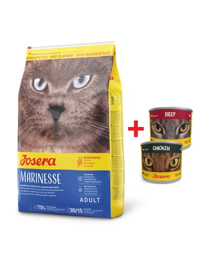 JOSERA Cat Marinesse karma hipoalergiczna 10 kg + 2 x puszka mix 200 g GRATIS